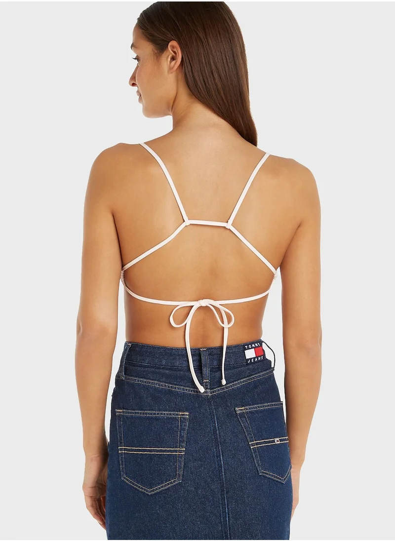 TOMMY JEANS Strappy Tie Detail Crop Top