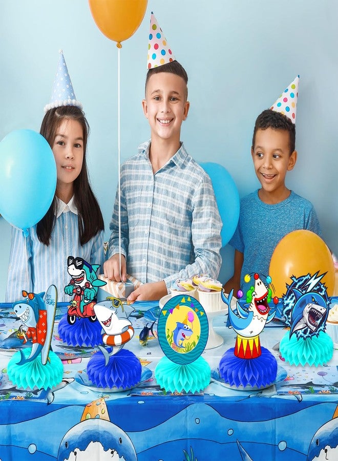 9PCS Shark Honeycomb Centerpieces Themed Birthday Party Decorations Ocean Sea Animals Centerpiece Table Decoration Party Favors Decor Supplies Gifts for Boys Girls Men Women - Image 5