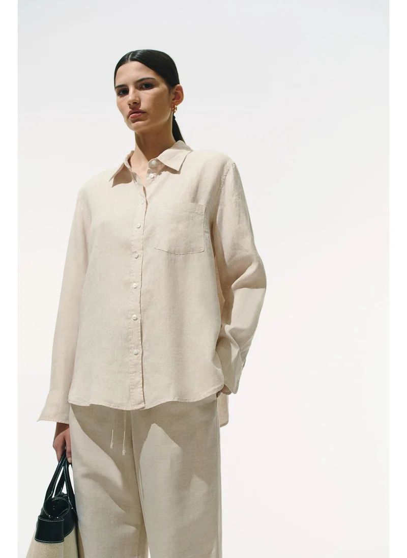 اتش اند ام Linen shirt