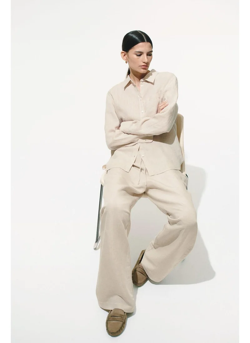 اتش اند ام Linen shirt