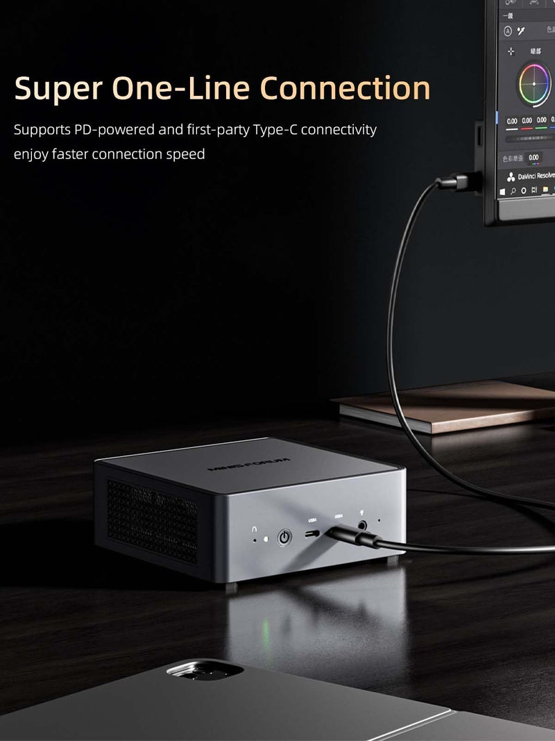 MINISFORUM Venus UM790 Pro Mini PC AMD Ryzen 9 7940HS up to 5.2 GHz 64GB DDR5 1TB SSD with AMD Radeon 780M, 4X USB3.2, 2X USB4, 2xHDMI 2.1, 2X PCIe4.0, Wi-Fi 6E/BT5.3, RJ45 2.5 G - Image 3