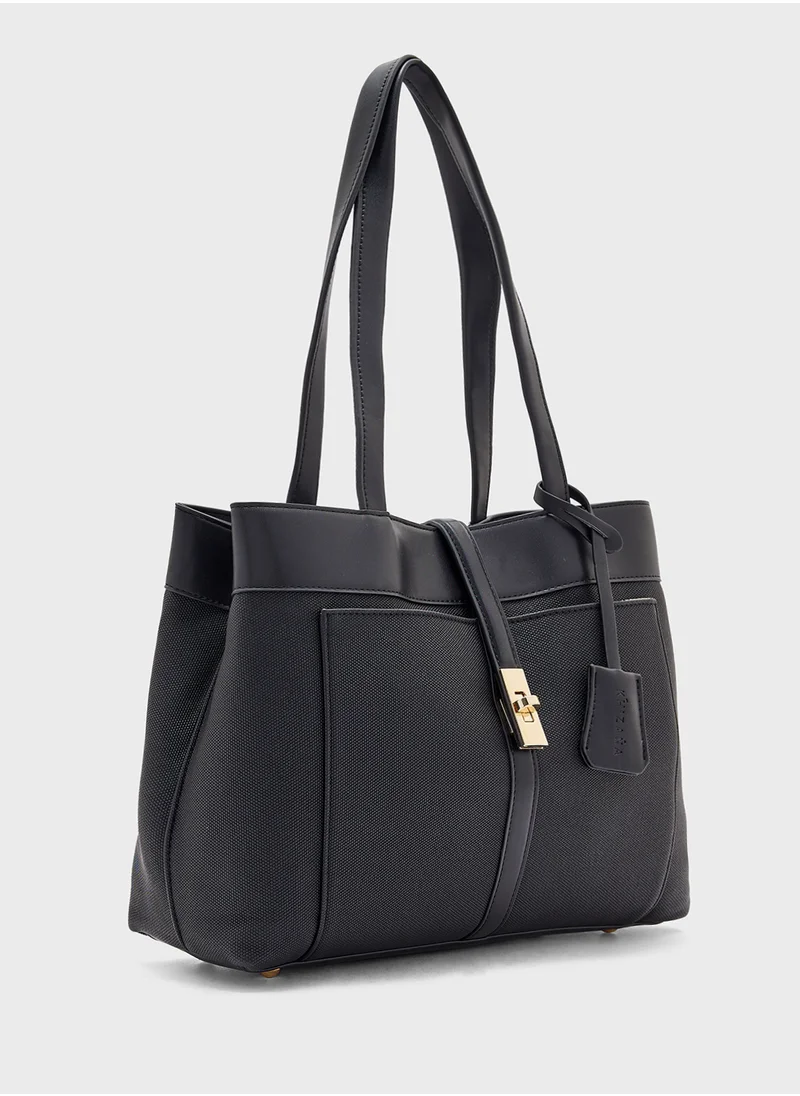 Khizana Clasp Detail Mediumtote Bag