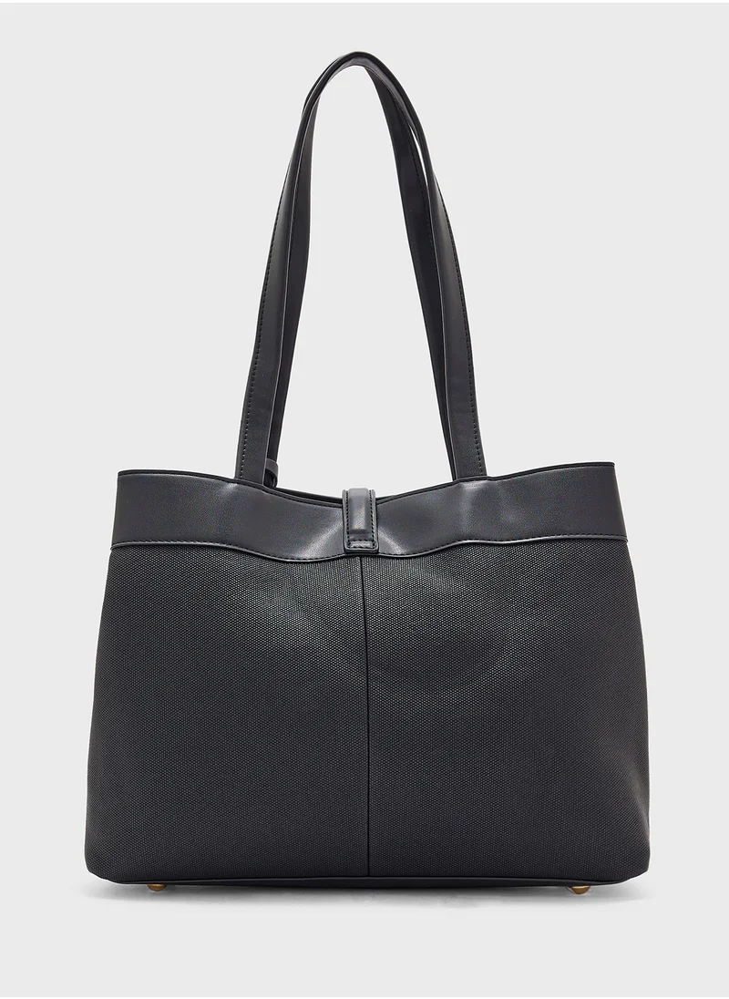 Khizana Clasp Detail Mediumtote Bag