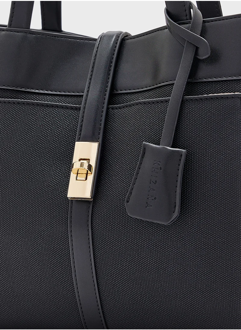 Khizana Clasp Detail Mediumtote Bag
