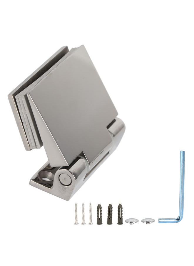 Thoraya Inclined Single Side Hinge Stainless Steel Bathroom Glass Door Hinge for Home Glass Door Window  - Image 1