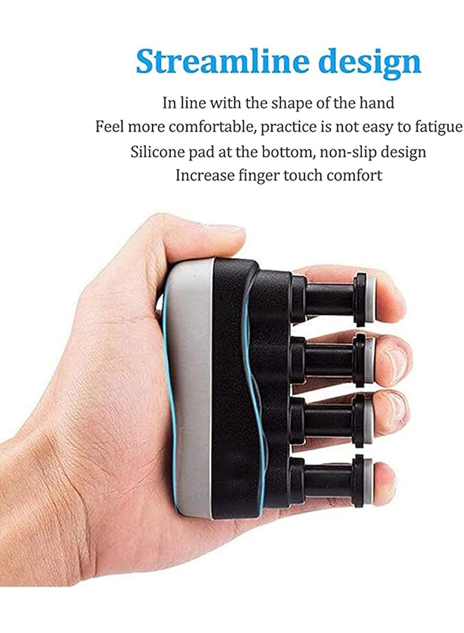 KASTWAVE Guitar Finger Exerciser Grip Hand Strengthener Finger Strengthener for Musicians Ukulele or Physical Therapy Silicone Pad Tension - Image 5