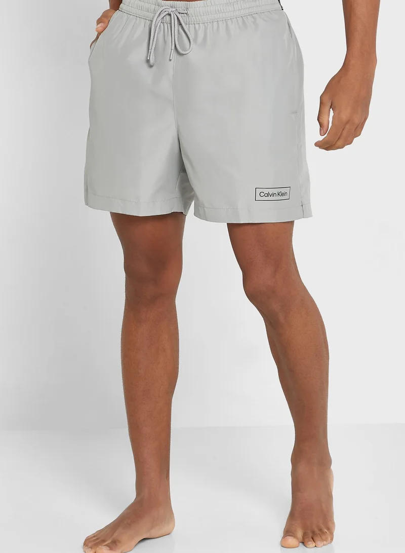 Calvin Klein Jeans Drawstring Checked Swim Shorts