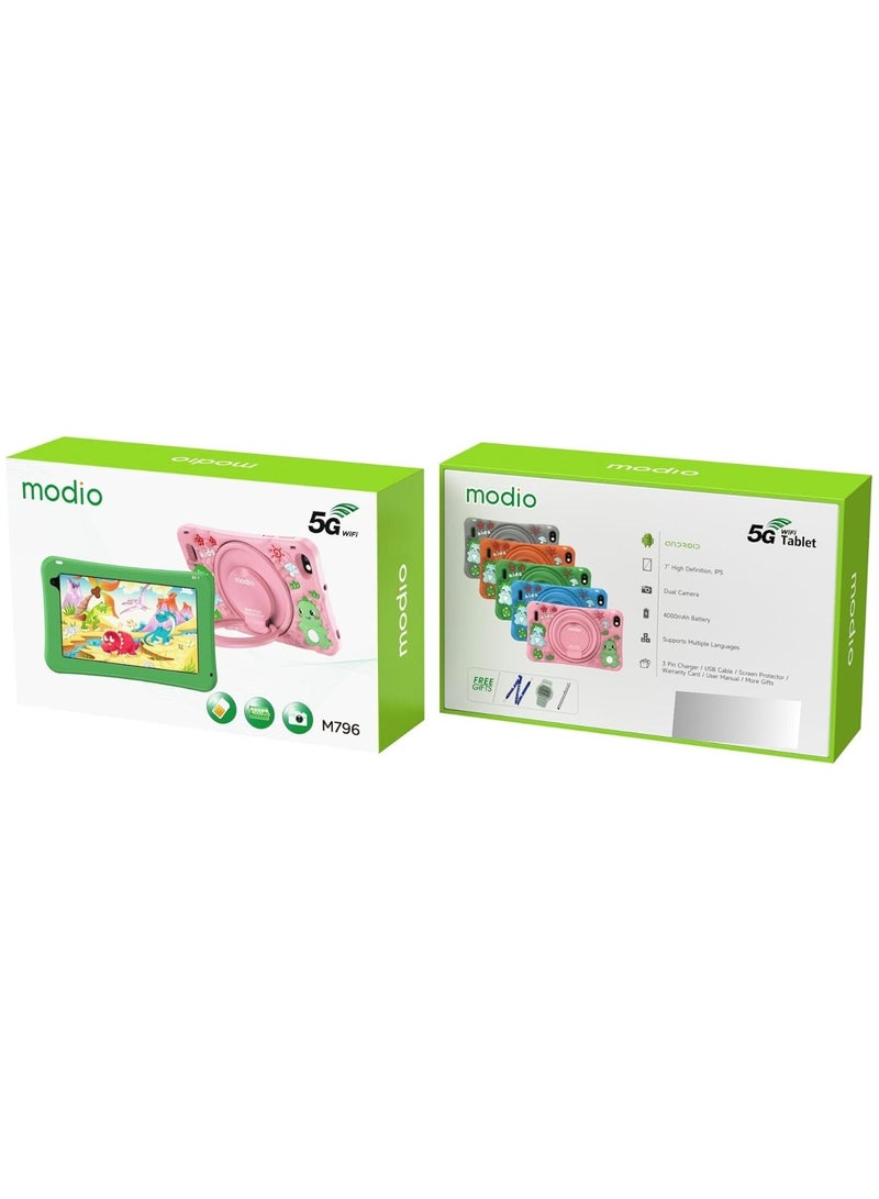 ريبنيو Modio Tablet M796 شاشة 7 بوصة يدعم اتصال 5G Wi-Fi 6 جيجابايت رام 256 جيجابايت مساحة تخزين 4000 مللي أمبير سعة بطارية كبيرة إصدار جديد (وردي) - Image 4