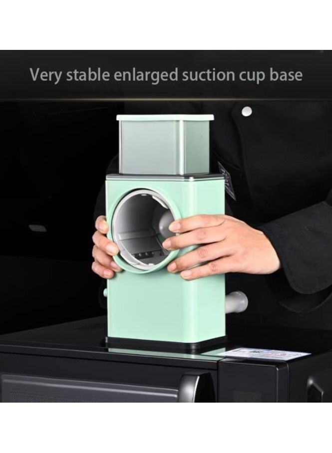 Multifunctional Vegetable Grater Fruit Vegetable Slicer Easy Clean 4 in 1 Adjustable Handheld Vegetable Slicer Spiral Drum Slicer Assorted - Image 2