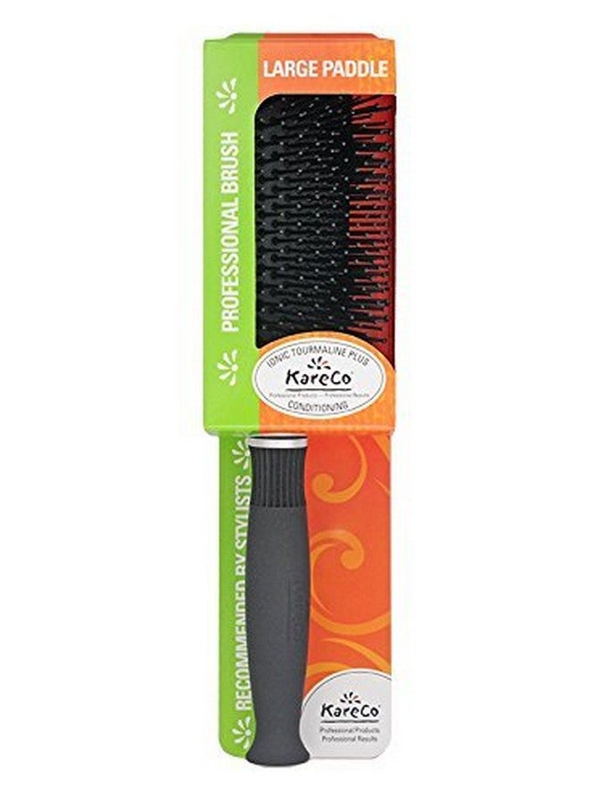 KareCo Large Paddle Brush: Cushioned Square Paddle Brush For Long Or Wet Hair Black Color - Image 3