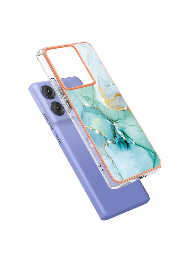 اس-توب جراب لهاتف Motorola Edge 50 Pro، جراب IMD مزدوج الجوانب من الرخام المطلي بالكهرباء - Image 3