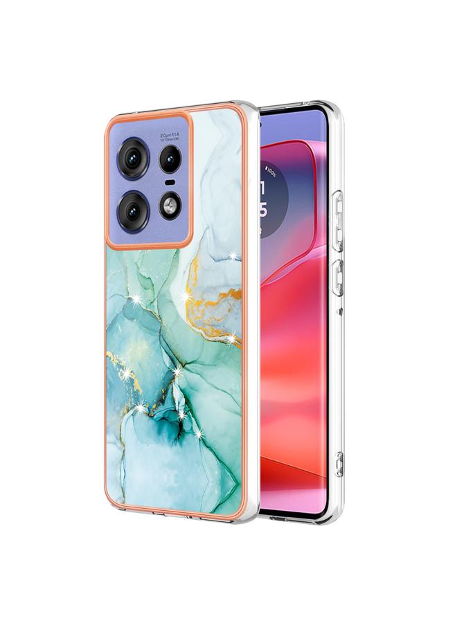 اس-توب جراب لهاتف Motorola Edge 50 Pro، جراب IMD مزدوج الجوانب من الرخام المطلي بالكهرباء - Image 1