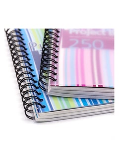 Pukka Pad 1 Pukka Pad, A5 Striped Project Notebook -Pack - 21 x 14.9cm - Wirebound Notebook with 8mm Feint Ruled Lines on 80GSM Paper – Includes 3 Repositionable Dividers with Storage Pockets - 250 Pages  - Image 4