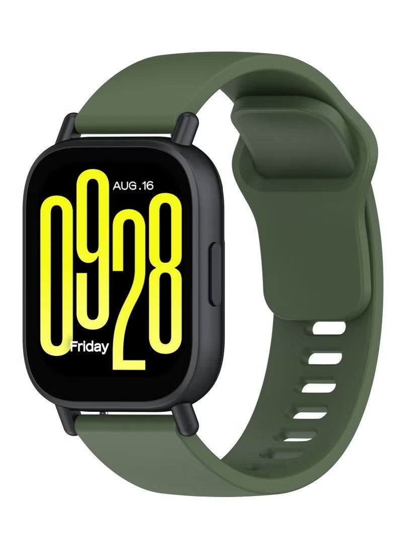 Silicone Strap Compatible with Redmi Watch 5 Active/Redmi Watch 5 Lite(Green) - Image 2