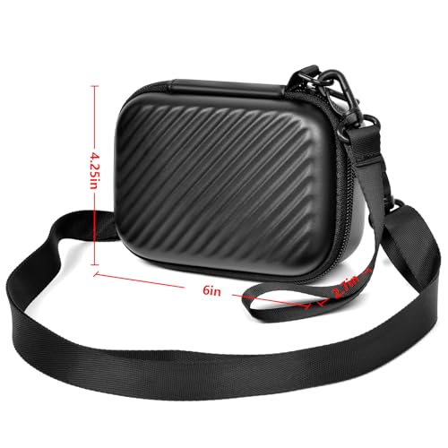 ANKHOH Case for Canon PowerShot G7X Mark III/II, SX740/ 720 4K Digital Vlogging Camera, Point and Shoot Video Camera Bag With Padded Divider Holds SD Cards. Strap is Attached for Travel- Black(Box Only) - Image 3