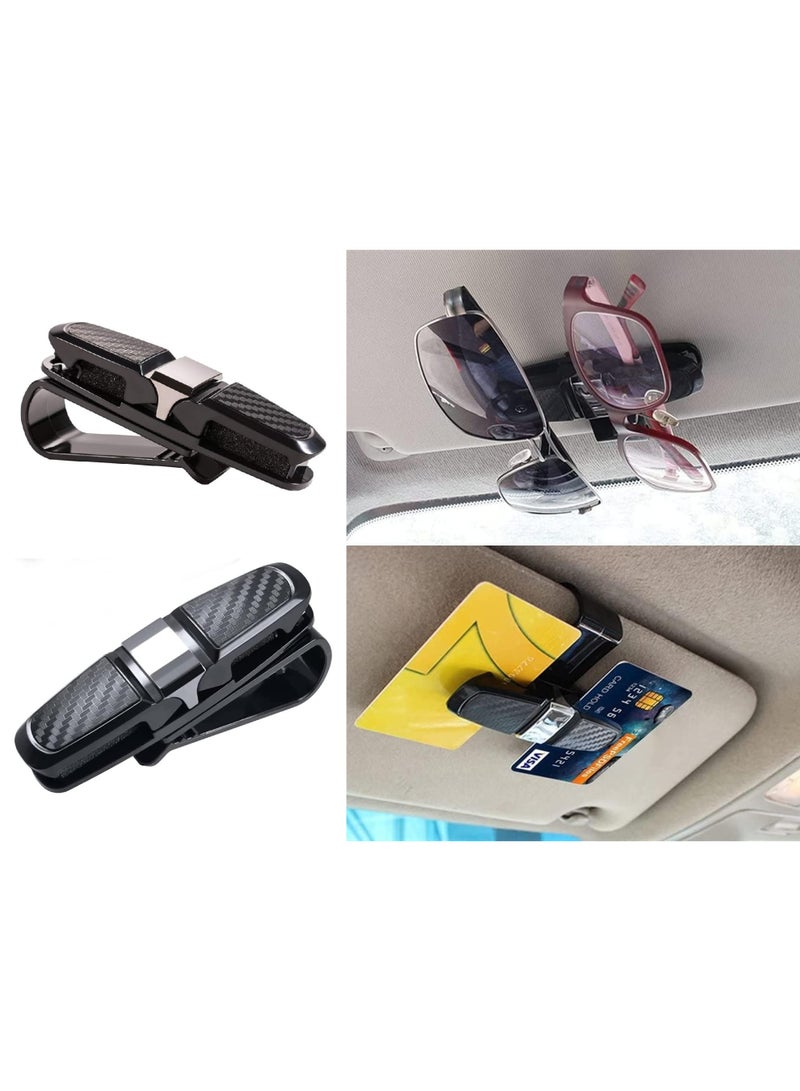 Car Sun Visor Sunglasses Holder Clip Hanger Eyeglasses Mount, Double-Ends Clip 180 Degree Rotational - Image 1