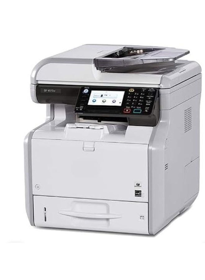 طابعة ليزر متعددة الوظائف أحادية اللون SP 4510SF، طباعة ونسخ ومسح ضوئي وفاكس، سرعة 42 صفحة في الدقيقة، دقة 1200 dpi، Ethernet، مغذي مستندات تلقائي - Image 2
