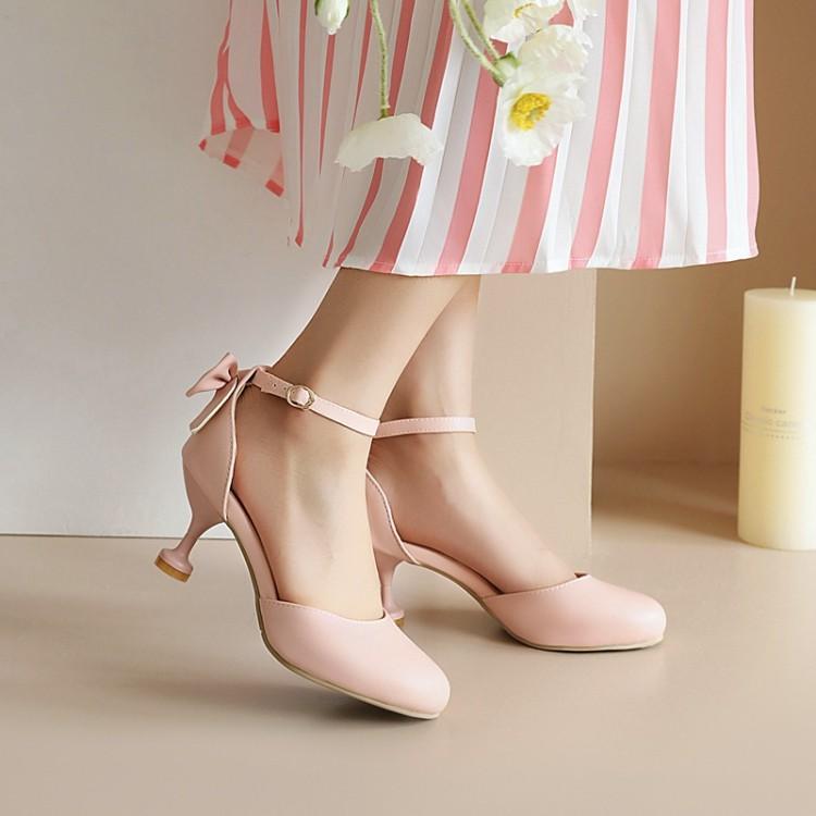Summer Children'S Sandals High Heels Student Performance Princess Stiletto Heel New Style Baotou Large Children'S Bow Girl'S Shoes - Image 3
