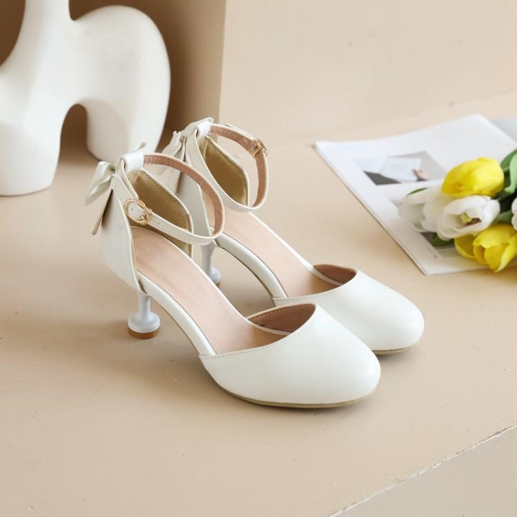 Summer Children'S Sandals High Heels Student Performance Princess Stiletto Heel New Style Baotou Large Children'S Bow Girl'S Shoes - Image 2