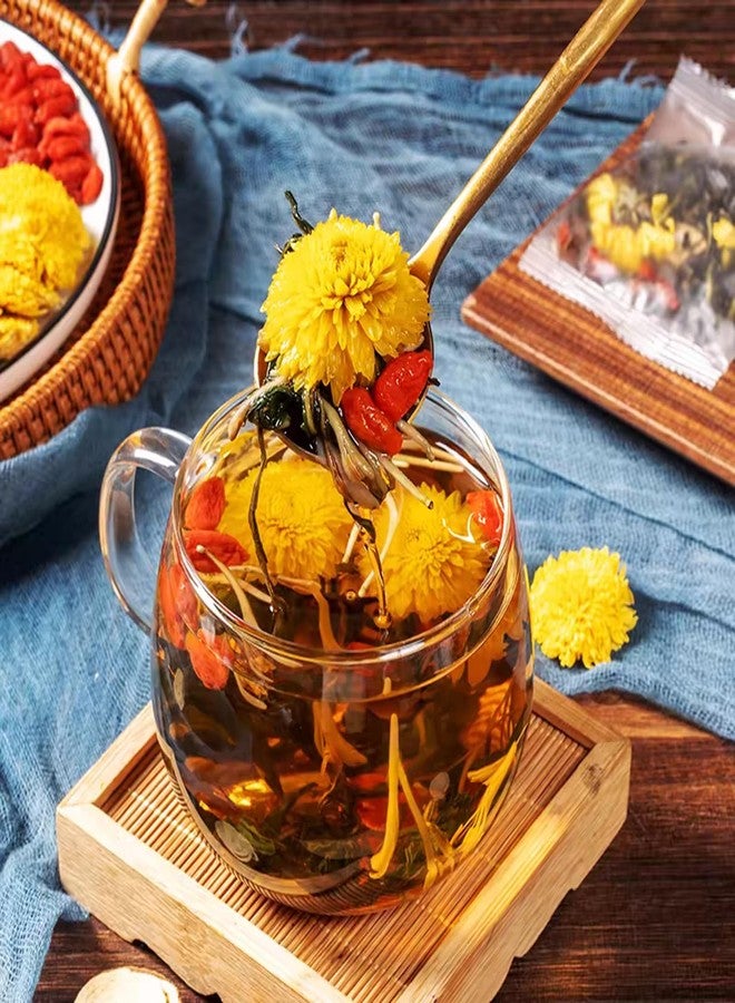 Meideal Dandelion Wolfberry Tea, 8 Natural Herbal Ingredients Blend, Dandelion Teabag Organic, Natural Chinese Wolfberry Tea Bags, Chrysanthemunn Cassia Seed (2 Bags 24 Pcs) - Image 4