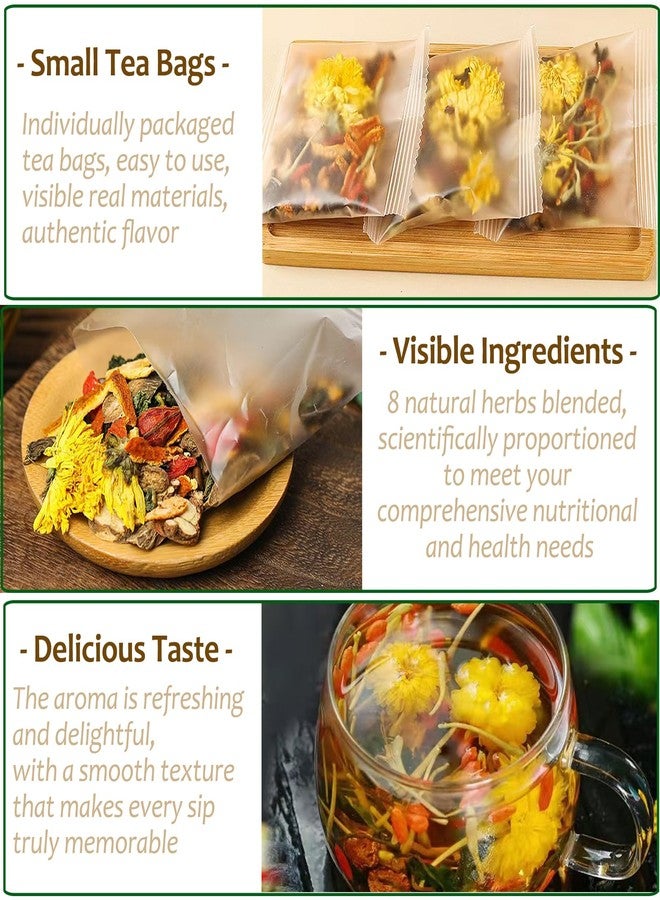 Meideal Dandelion Wolfberry Tea, 8 Natural Herbal Ingredients Blend, Dandelion Teabag Organic, Natural Chinese Wolfberry Tea Bags, Chrysanthemunn Cassia Seed (2 Bags 24 Pcs) - Image 5