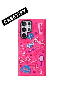 Vibrant pink with nostalgic Barbie motifs