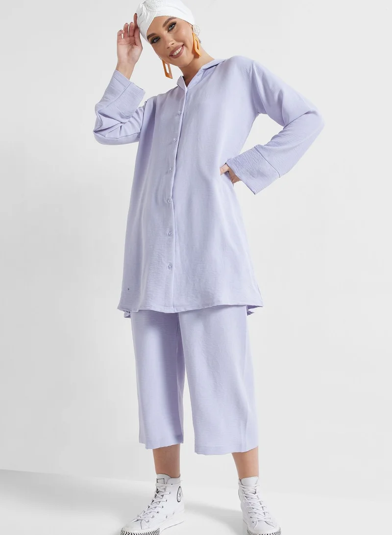 Khizana Longline Shirt & Pant Set