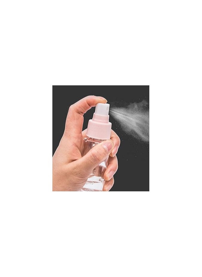 Generic - wolpin Plastic Transparent Spray Bottles For Toiletries Empty Refillable Reusable Cosmetic Shampoo, Cream Fine Mist Perfume Spray Bottle With Travel Pouch Bag Set - Image 1