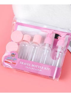 wolpin Plastic Transparent Spray Bottles For Toiletries Empty Refillable Reusable Cosmetic Shampoo, Cream Fine Mist Perfume Spray Bottle With Travel Pouch Bag Set
