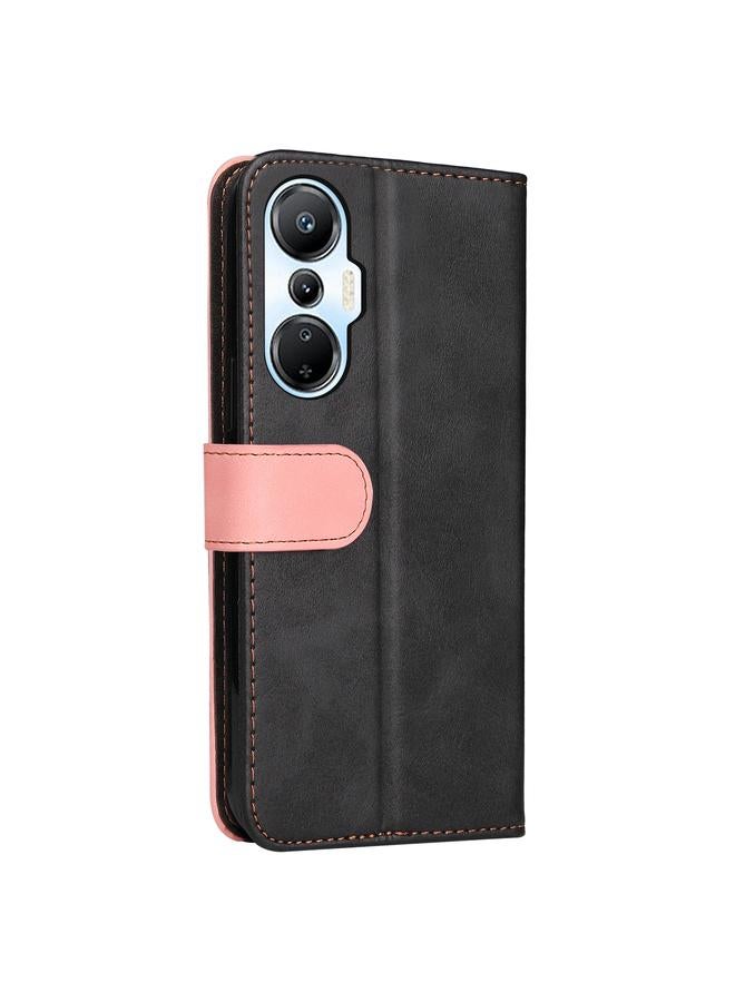 اس-توب جراب لهاتف Infinix Hot 20S مصنوع من الجلد بلون مخيط - Image 3