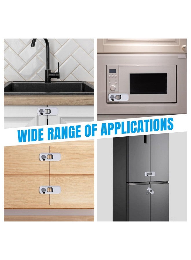 NiHome Child Proof Refrigerator Lock 6Pack Baby Safety Locks For Fridges Cabinets Drawers Double Doors And More Protect Babies From Fridge Accidents Easy Installation Durable Material (Gray) - Image 5