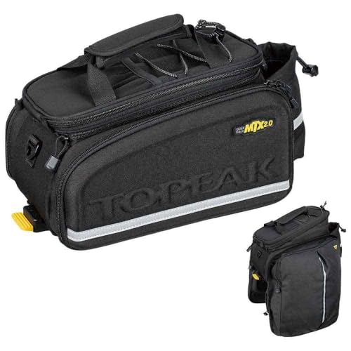 Topeak MTX 2.0 TrunkBag DXP Water Resistant Cycle Trunk Bag with expandable pannier sides, Compatible with all MTX QuickTrack 2.0 racks, Black - Image 4