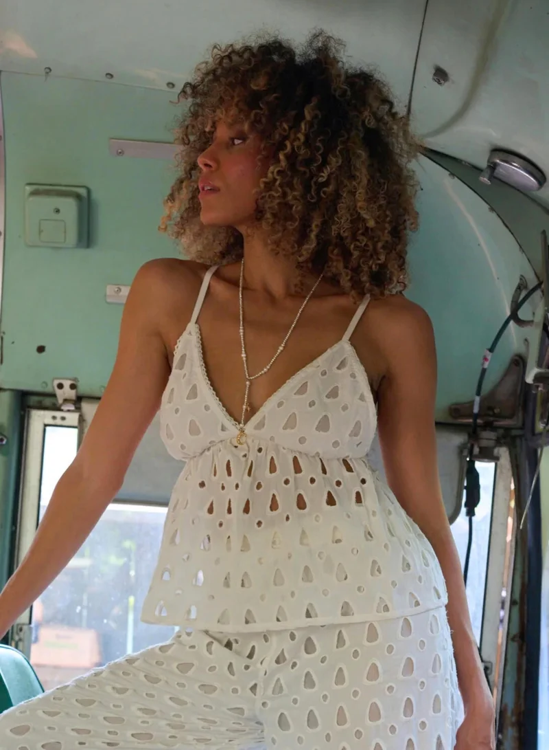 Just Nature Arya Eyelet Resort Top