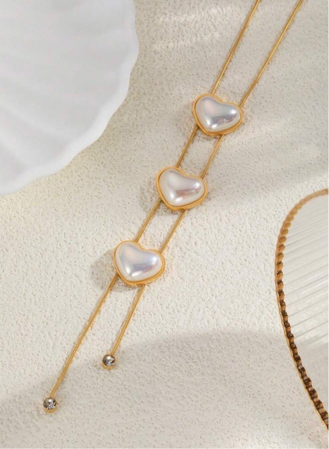 Trendy Stainless Steel Gold Plated Jewellery Set For Women - Image 2