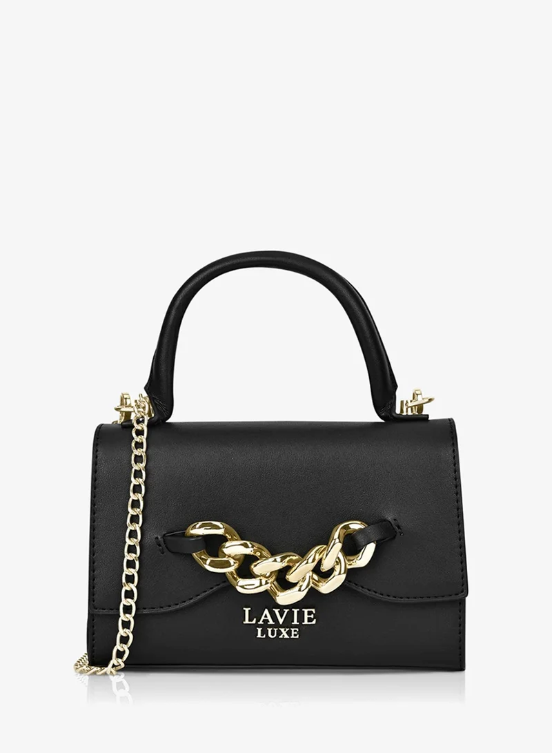 Lavie Luxe Women's Chain26 Flap Sling (Black)