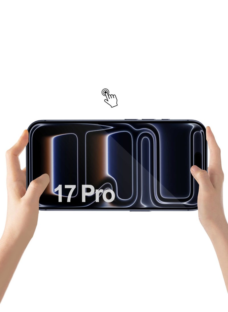 CATANES 3 Packs Screen Protector for iPhone 17 Pro - 3D Full Coverage 9H Tempered Glass Bubble-Free Installation High Protection Scratch Resistant - Image 5