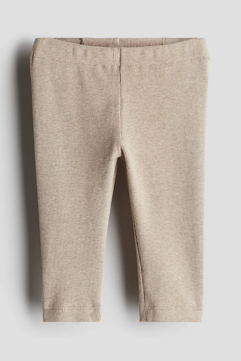 H&M Ribbed cotton leggings
