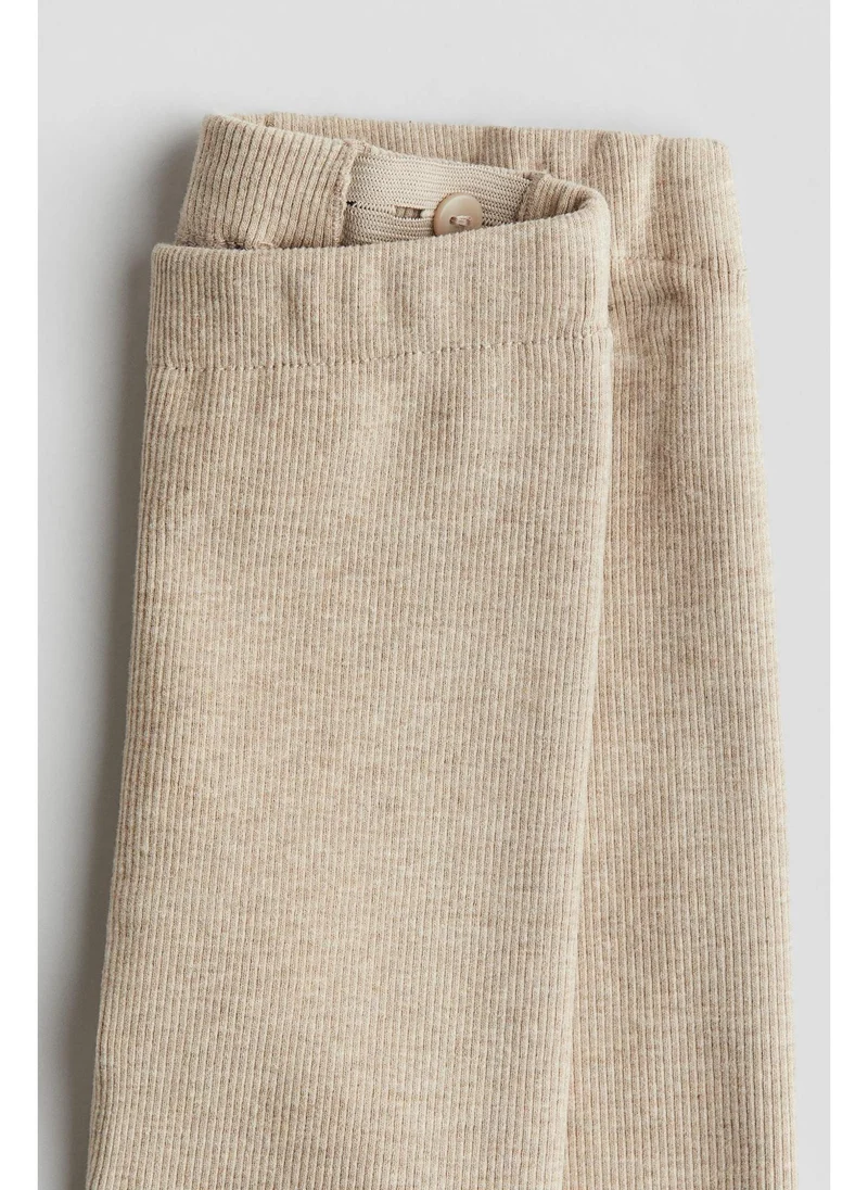 H&M Ribbed cotton leggings