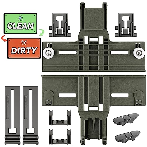 S-Union Upgraded W10350376 Dishwasher Top Rack Adjuster Parts For Whirlpool Kenmore W10195840 KUDS30IXSS4 Upper Rack Part,KUDS30FXSS5 Dishwasher Replacement Top Rack,For Kitchenaid Dishwasher Parts Upper Rack - Image 1