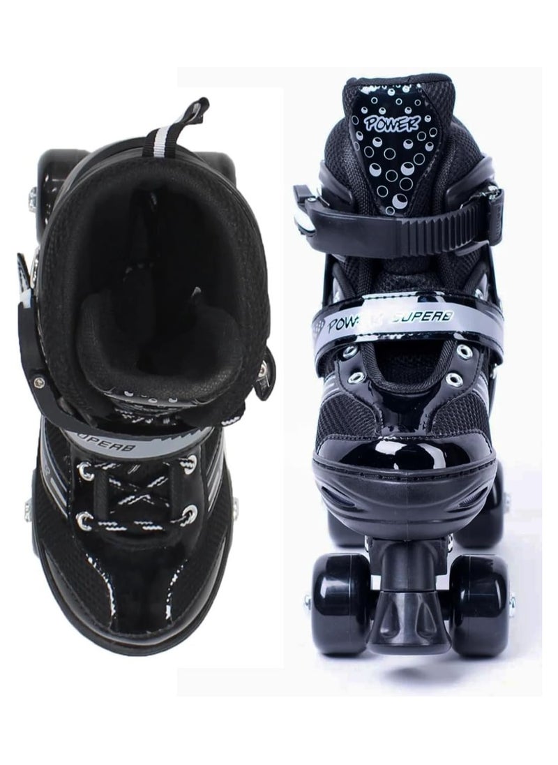 Generic - Power Superb Adjustable Roller Skate Shoes 2-Rows 4-Wheels - Image 1