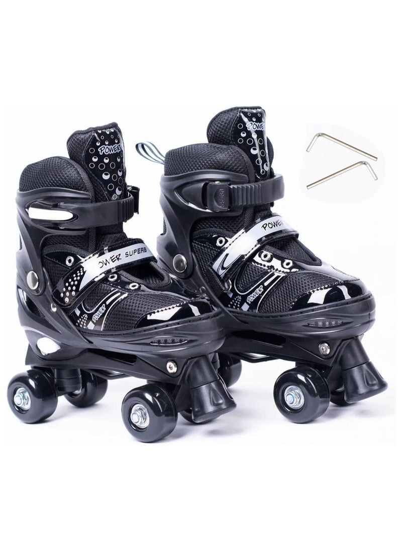 Generic - Power Superb Adjustable Roller Skate Shoes 2-Rows 4-Wheels - Image 1