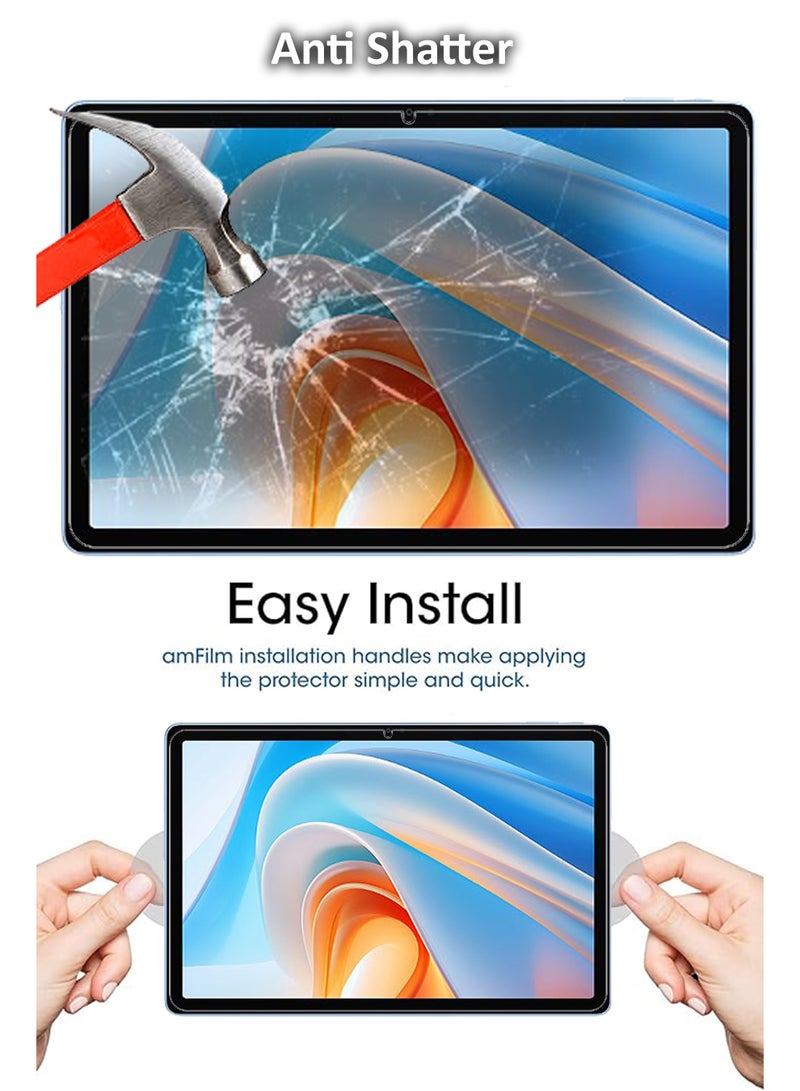 REWO For itel VistaTab 30 - 11 inches - Combo Pack Tempered Glass Screen Protector - Premium HD Delicate Touch , Higher Transparency , Easy to Install ,Anti-scratch and Bubble-free Screen Protector - Clear - Image 2