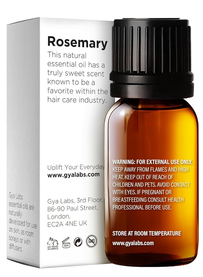 جيا لابس زيت إكليل الجبل للشعر وفروة الرأس من Gya Labs - زيوت إكليل الجبل العطرية الطبيعية 100% للشعر والبشرة وزيت إكليل الجبل العطري للموزع - زيوت عطرية نقية 100% (0.34 أونصة سائلة) - Image 2