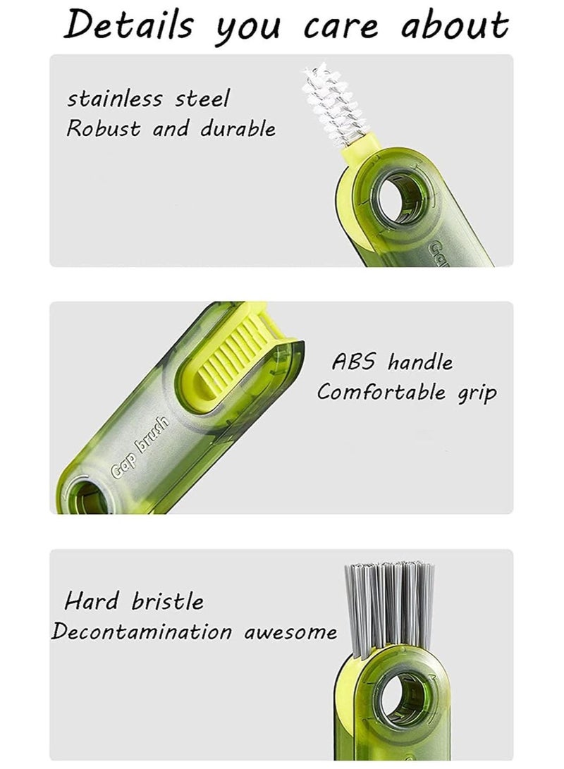 3pcs 3-in-1 Multifunctional Cleaning Brush for cleaning cup lids, crevices, bottles - Image 5