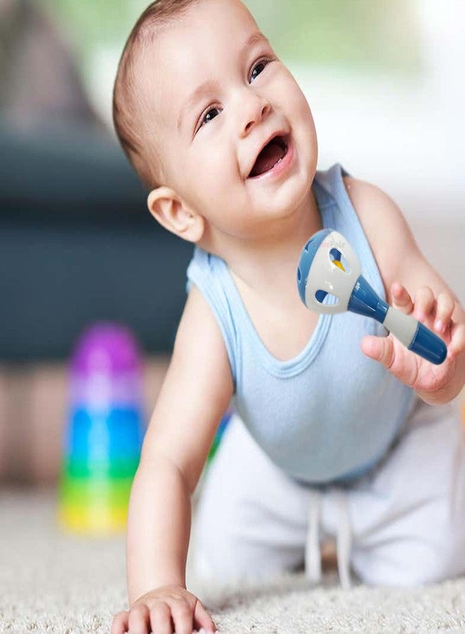 ROSEFAIR Plastic Baby Rattles Toys Set, Infant Grab Shake Rattle, Sensory Teether, Development Learning Music Toy, Newborn Gift 0-12 Months, Multicolor (Blue) - Image 5