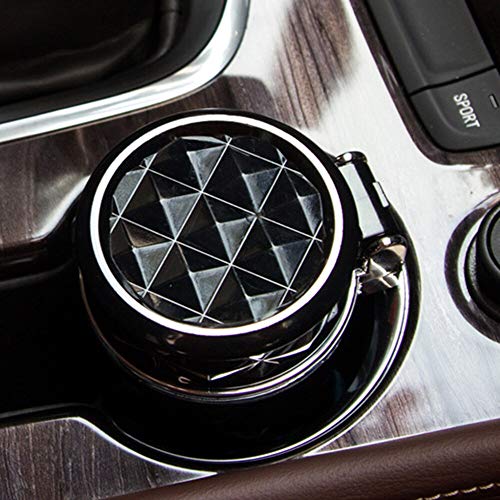 Oshotto Fire Proof Car Portable Diamond Design Ashtray Compatible with Hyundai Creta 2020-2021 (Black) - Image 3