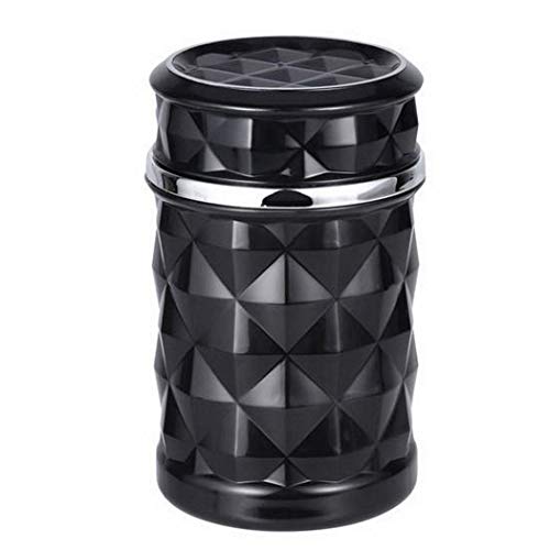 Oshotto Fire Proof Car Portable Diamond Design Ashtray Compatible with Hyundai Creta 2020-2021 (Black) - Image 1