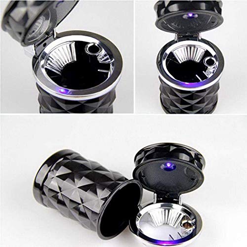 Oshotto Fire Proof Car Portable Diamond Design Ashtray Compatible with Hyundai Creta 2020-2021 (Black) - Image 2