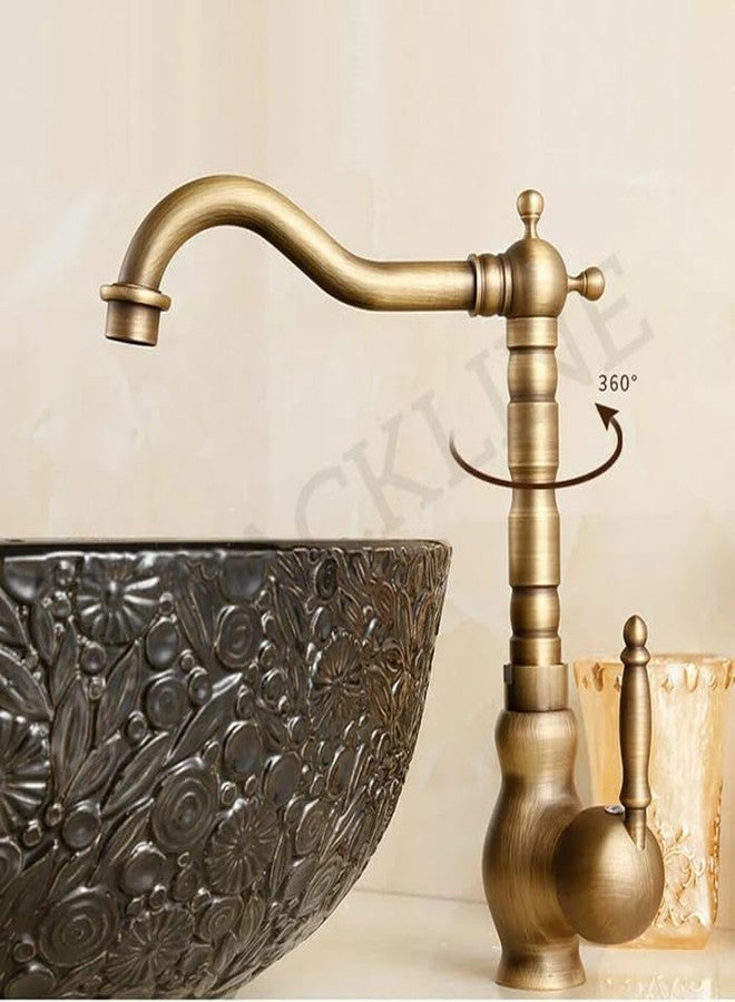 B Backline Brass Kitchen Sink Mixer Tap - 360° Rotatable Swivel High Arc | Hot & Cold Sink Mixer Faucet | Kitchen Water Taps | Kitchen Sink Faucets (Antique Finish) - Image 5