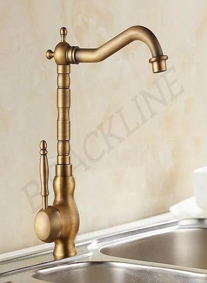 B Backline Brass Kitchen Sink Mixer Tap - 360° Rotatable Swivel High Arc | Hot & Cold Sink Mixer Faucet | Kitchen Water Taps | Kitchen Sink Faucets (Antique Finish) - Image 2